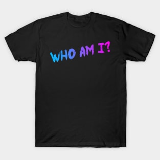 Who Am I? - Digital 90s Aesthetic Vaporwave T-Shirt